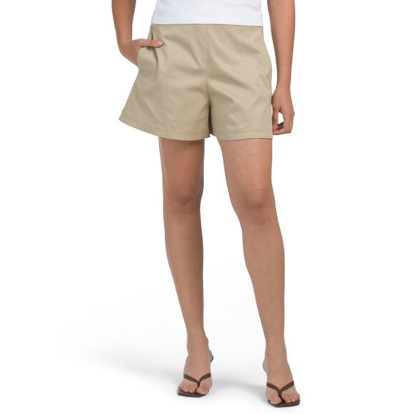 THEORY Trench Cotton Blend Shorts - Picture 1 of 2
